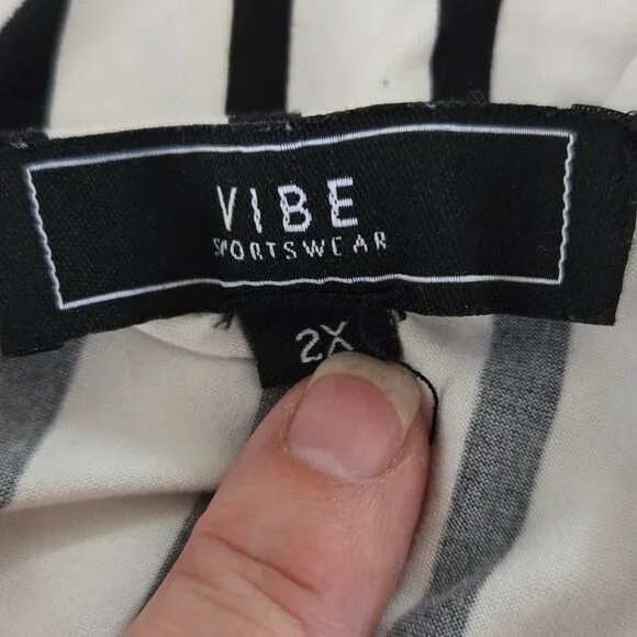 Vibe Sportswear 2X Womens Bue & White Striped Knit Maxi Dress Tie Belt - Picture 9 of 10